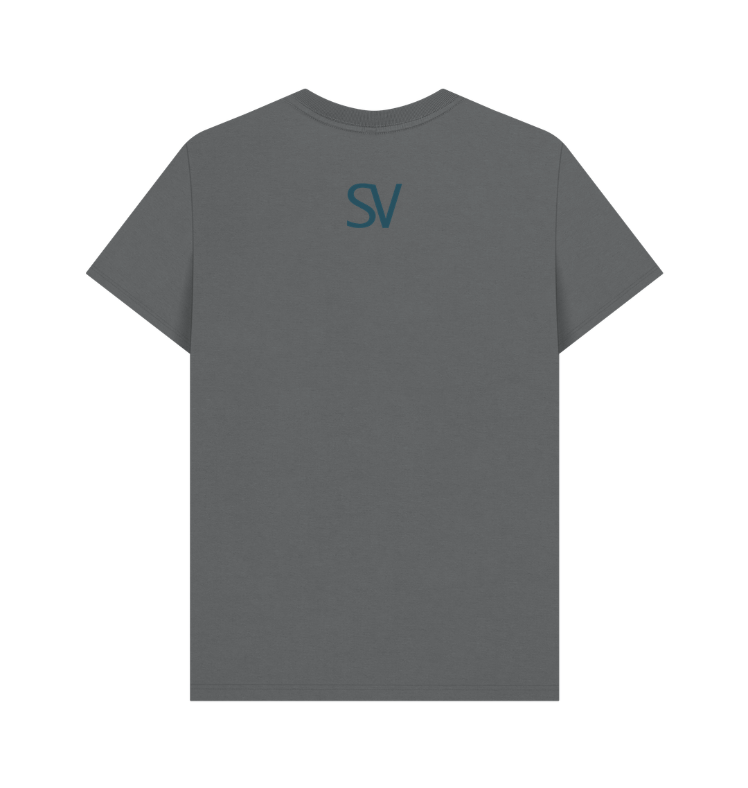 Slate Grey Printed T-shirt Back