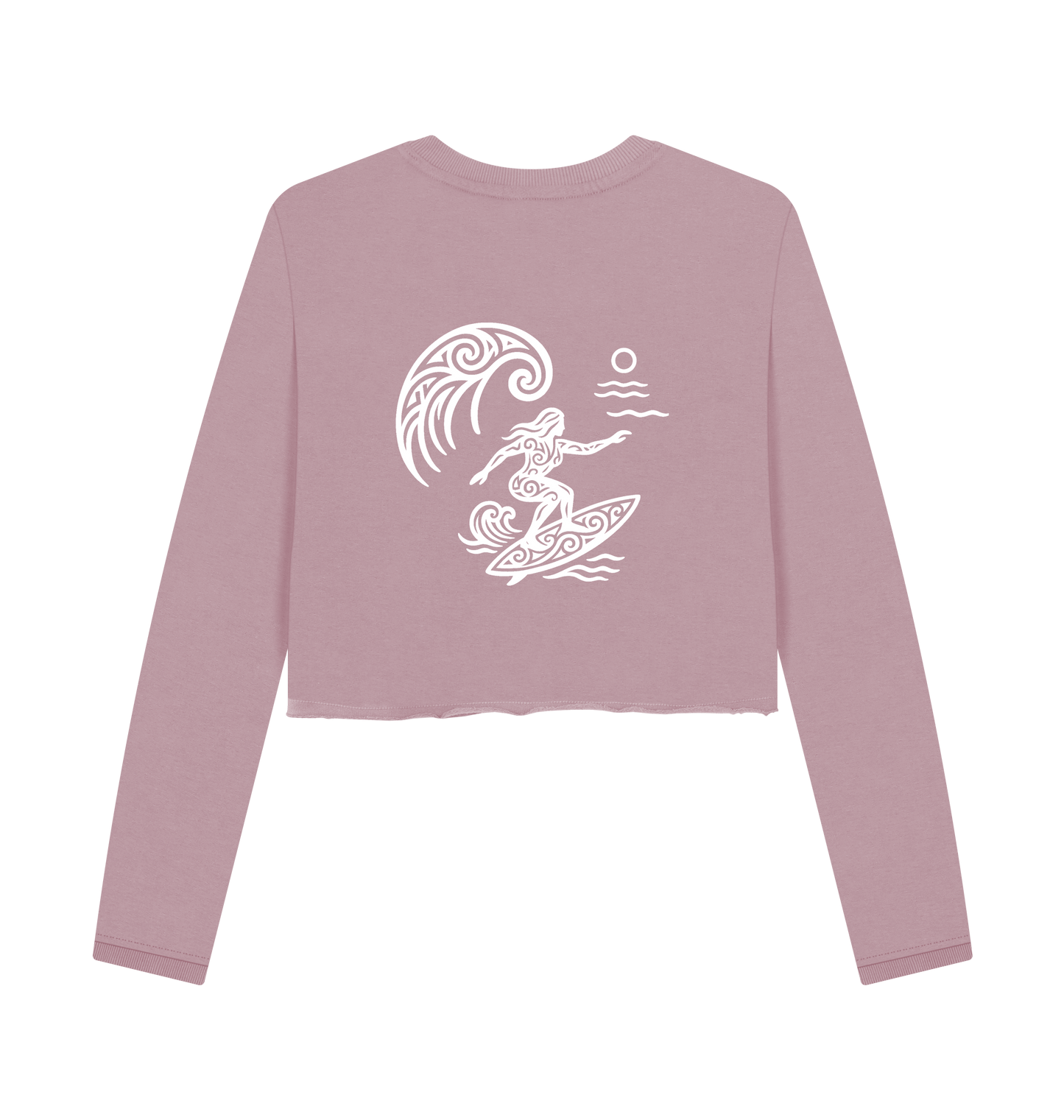 Mauve Printed Boxy Jumpers Back