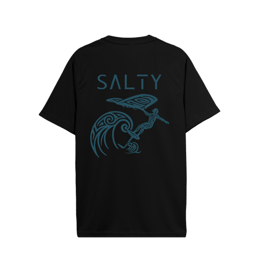 Jet Black Printed T-shirt Back