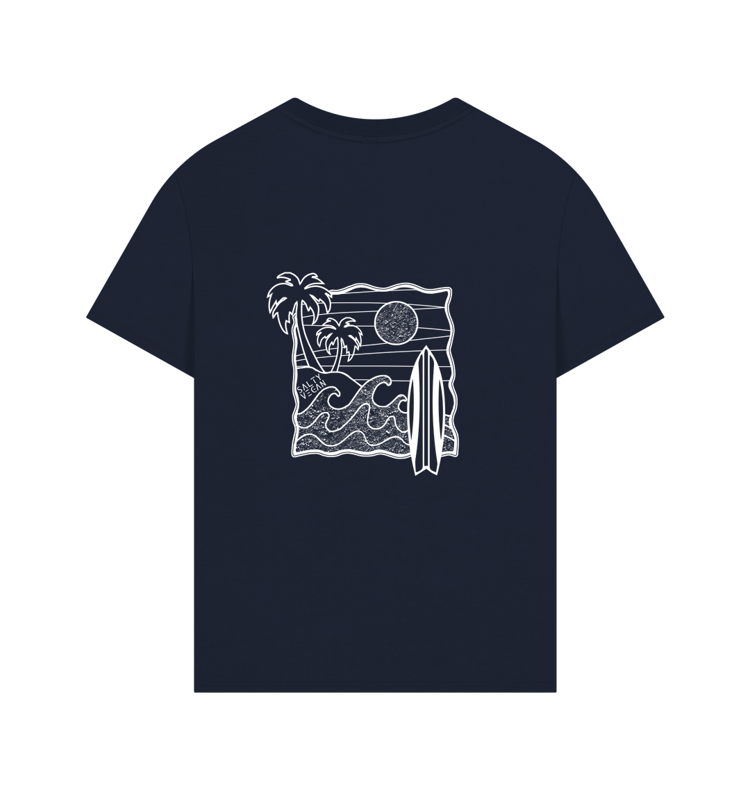 Navy Printed T-shirt Back