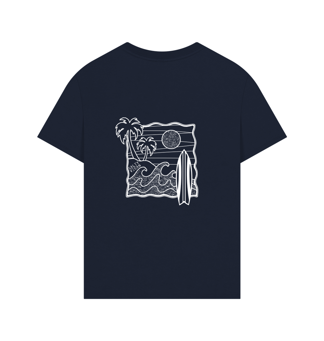 Navy Printed T-shirt Back