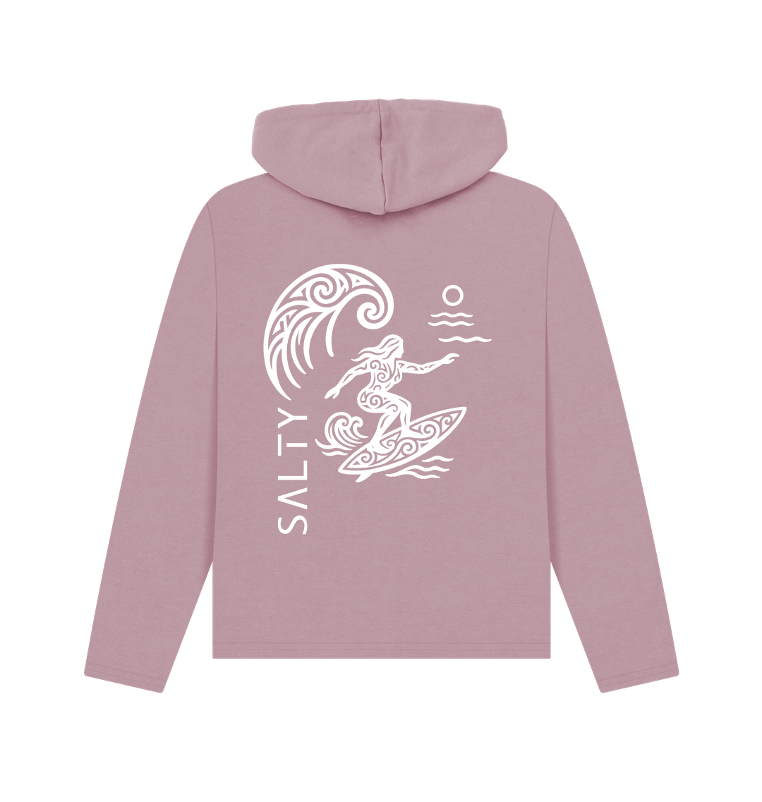 Mauve Printed Hoody Back