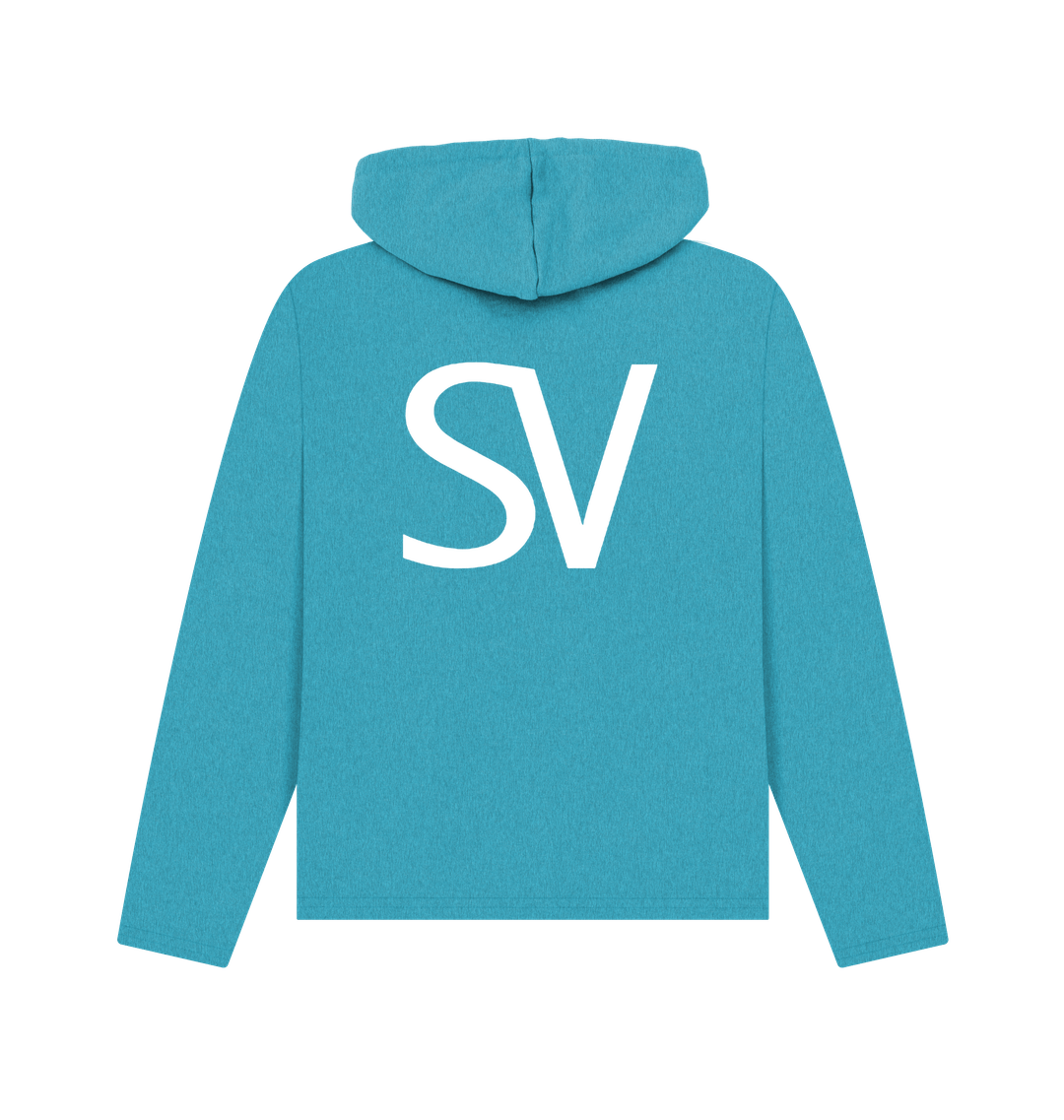 Ocean Blue Recycled Hoody Back