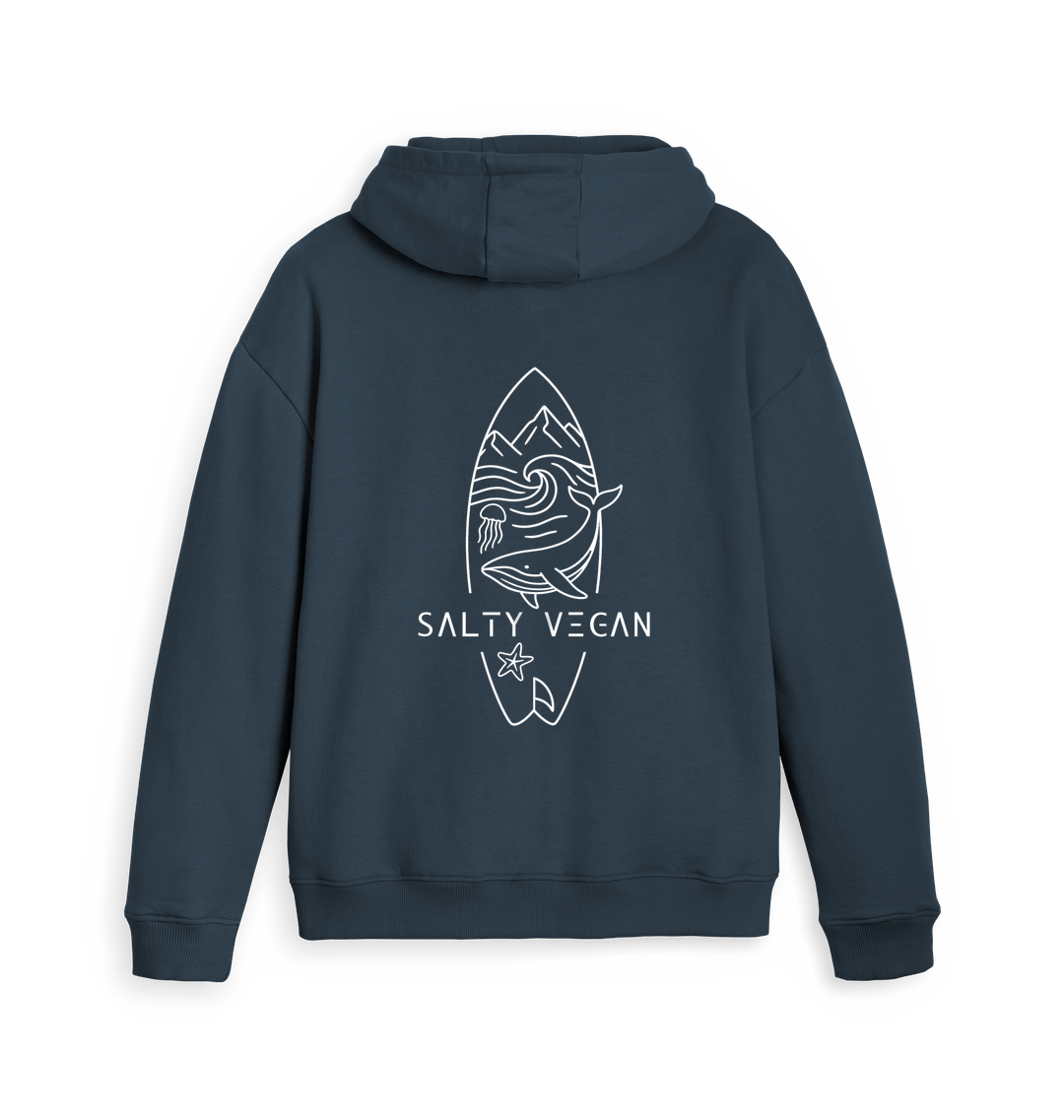 Navy Zip hoody Back
