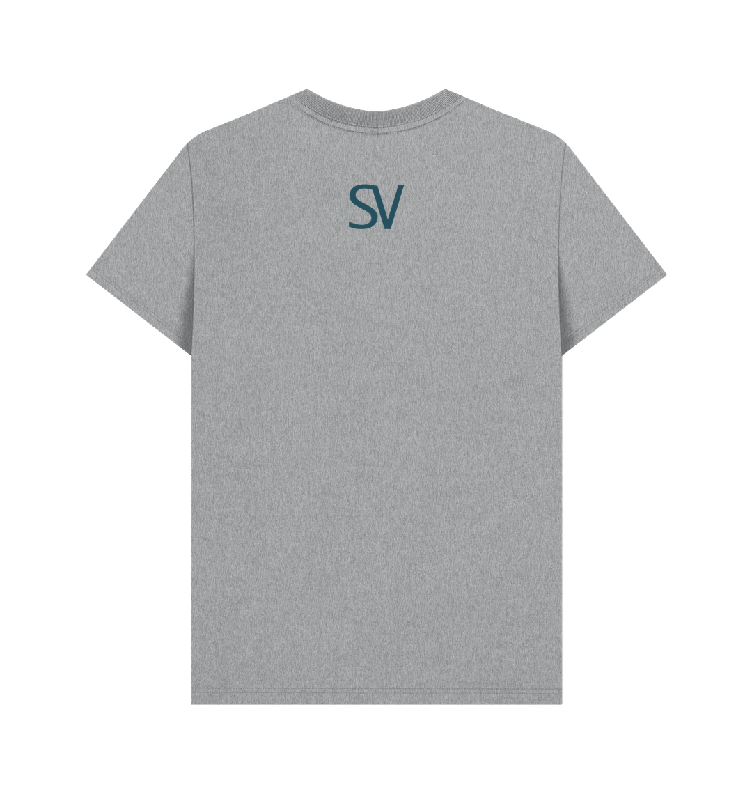 Athletic Grey Printed T-shirt Back