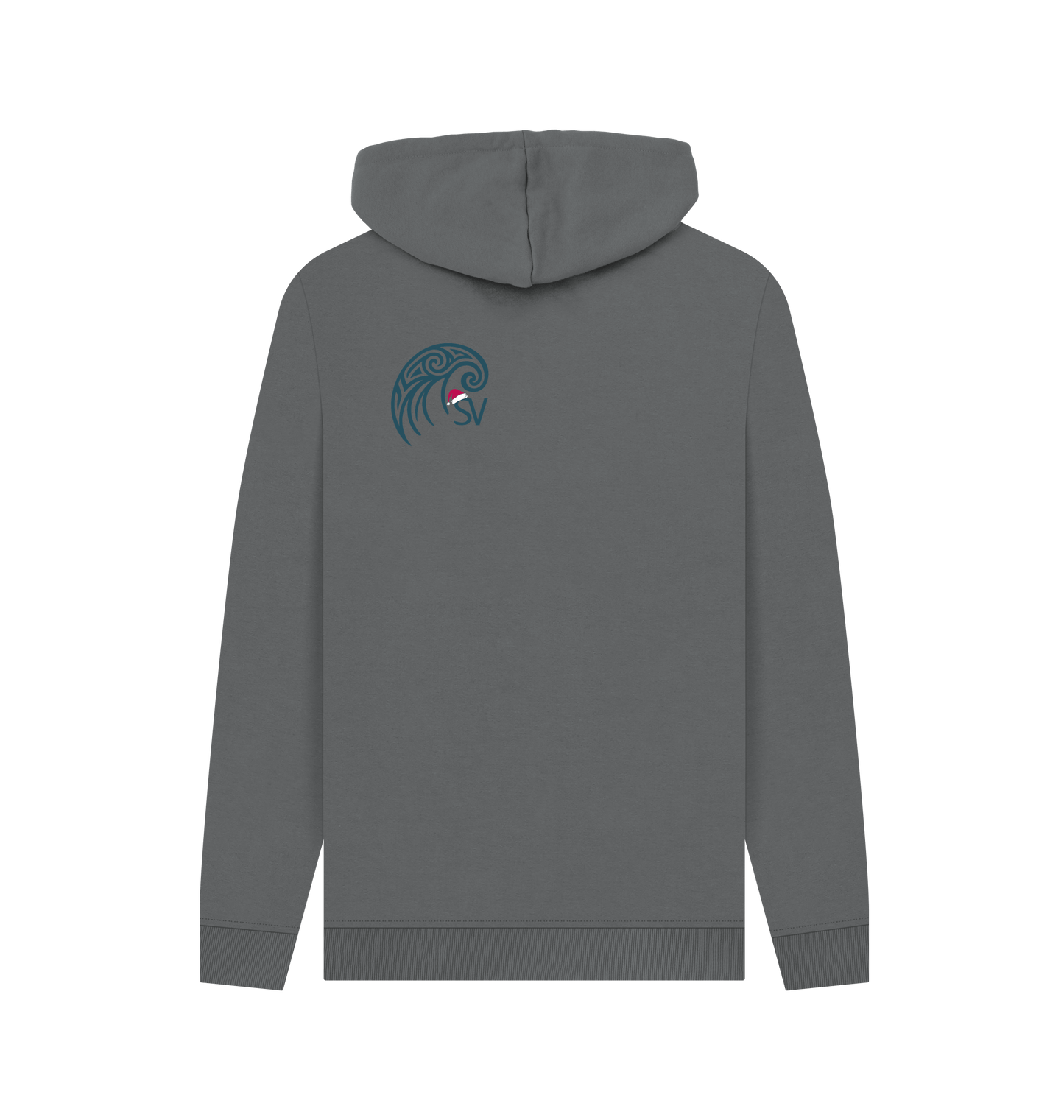 Slate Grey Printed Hoody Back