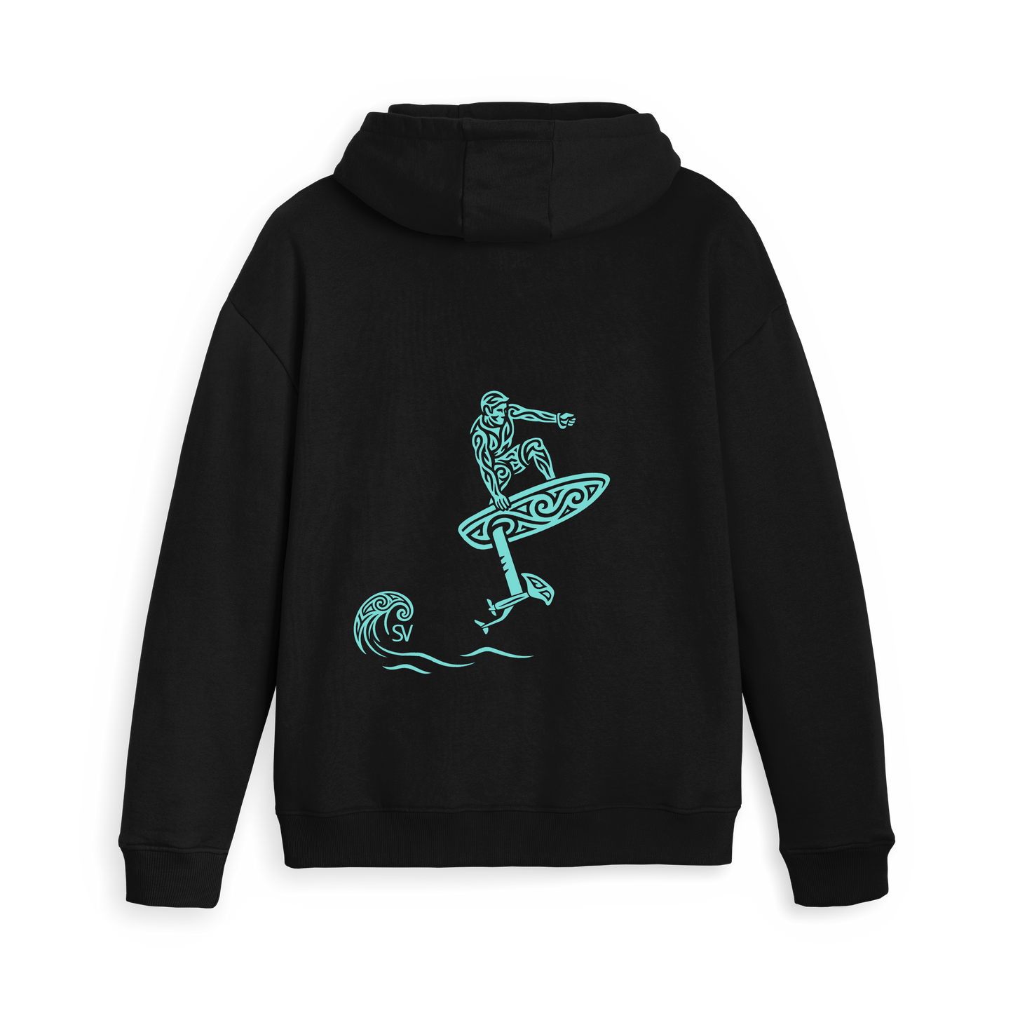 Black Zip hoody Back