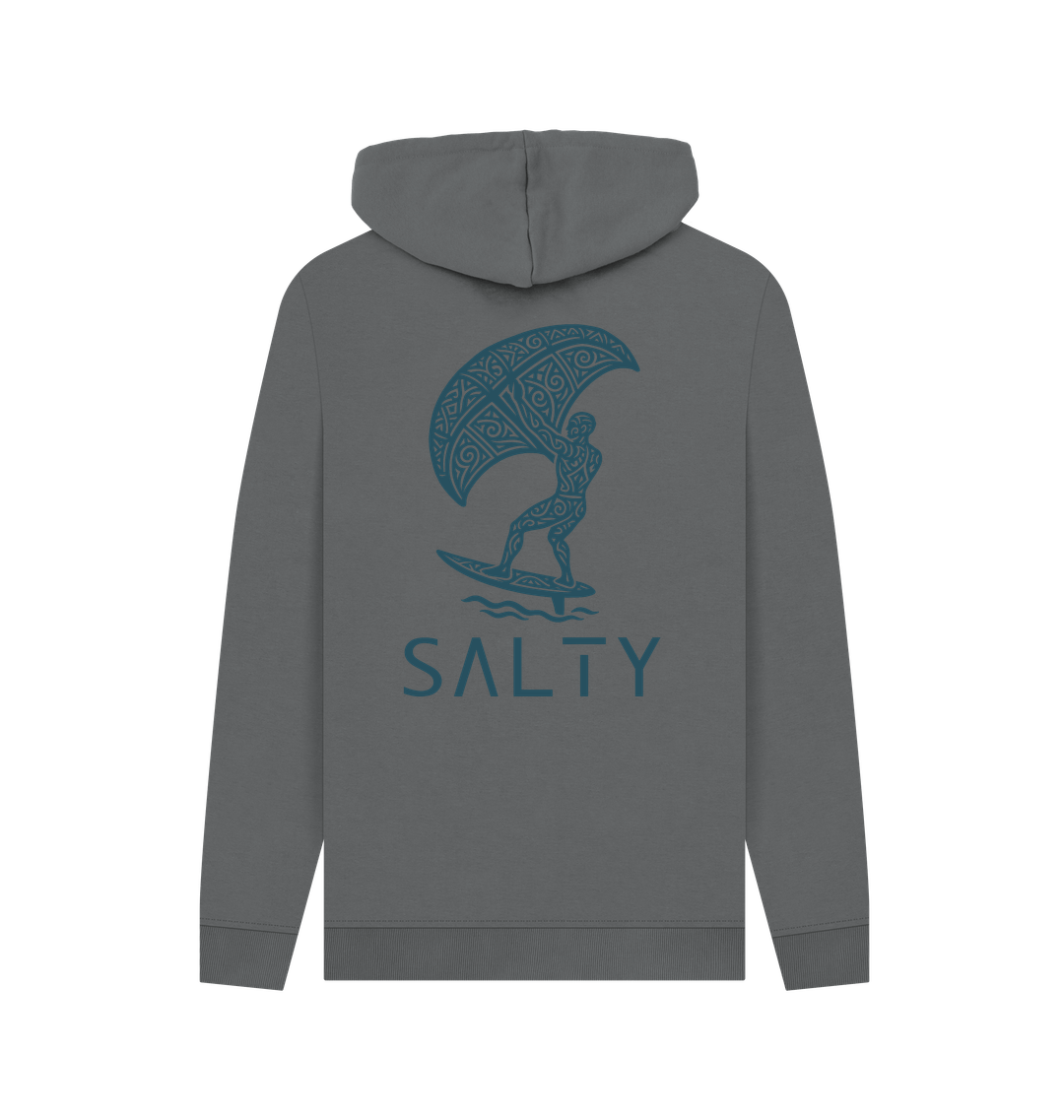 Slate Grey Printed Hoody Back