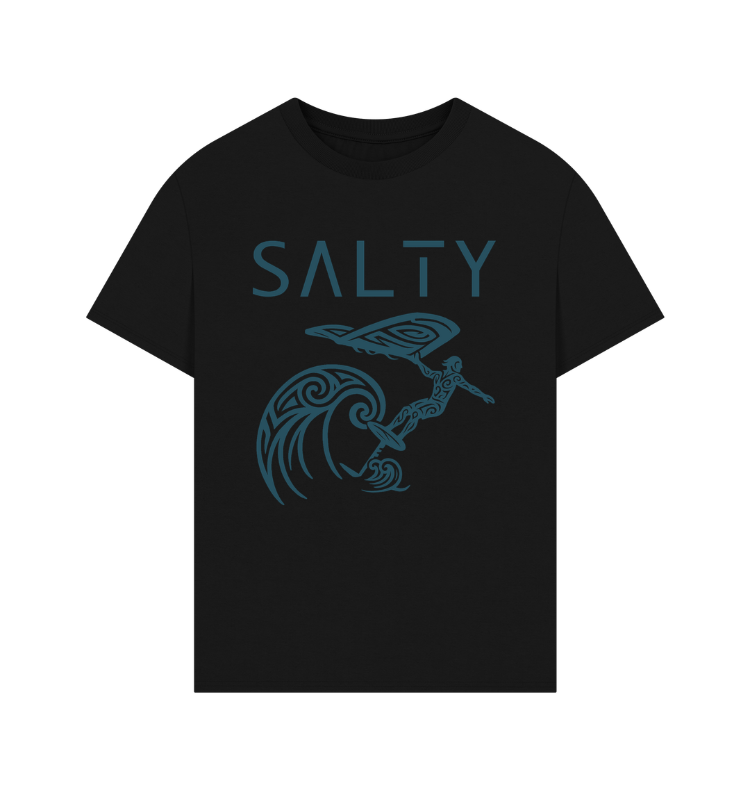 Black Printed T-shirt Front