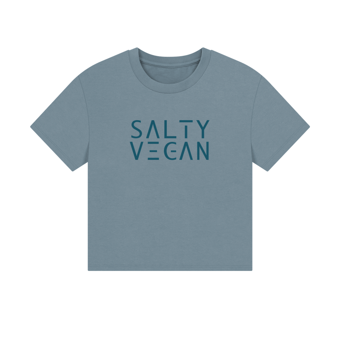Stone Blue Printed T-shirt Front