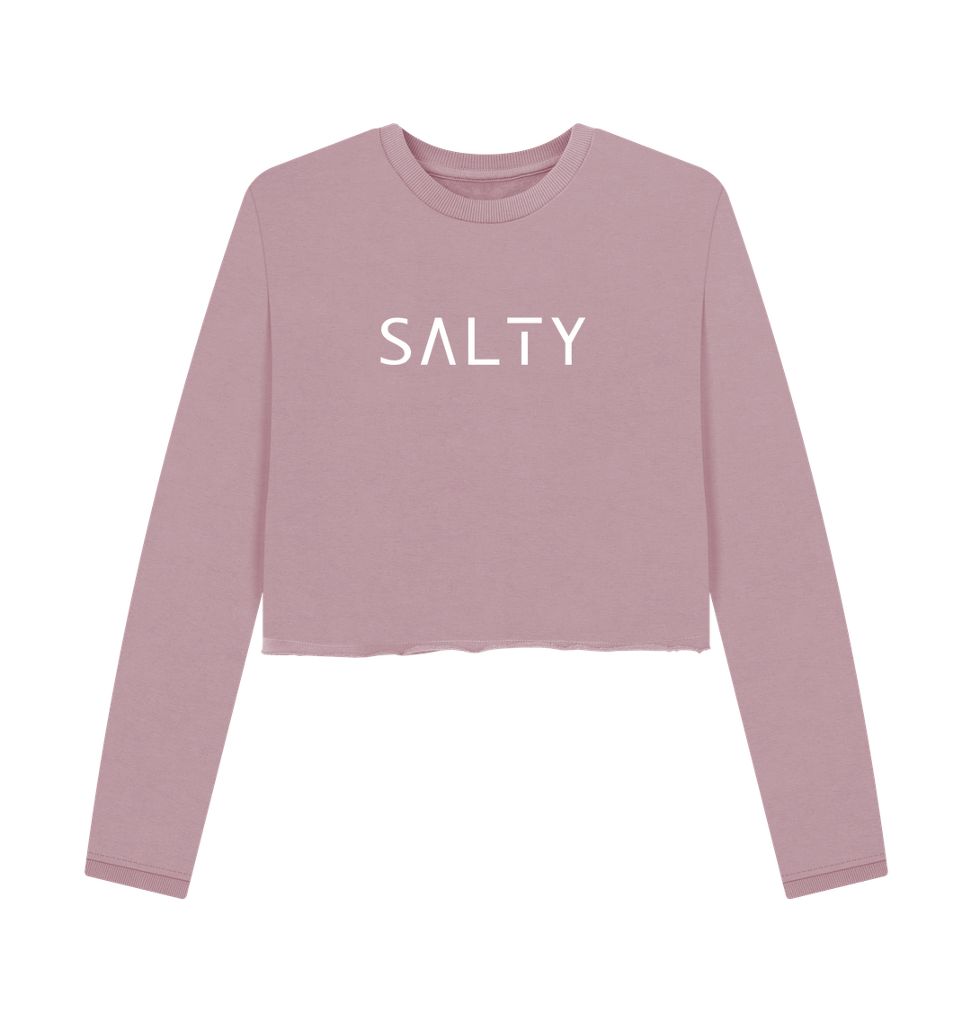 Mauve Printed Boxy Jumpers Front