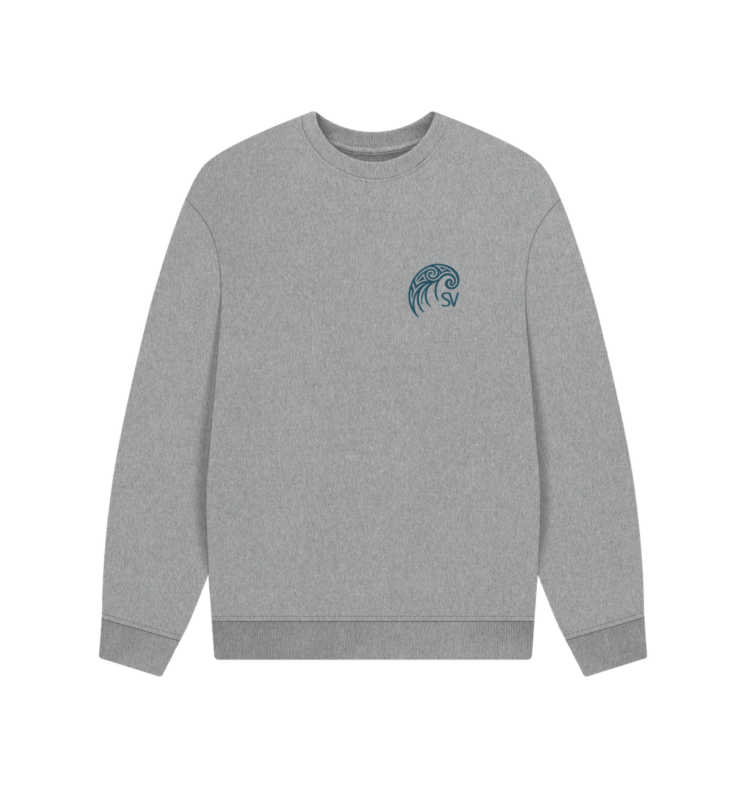 Athletic Grey Printed Sweater Front