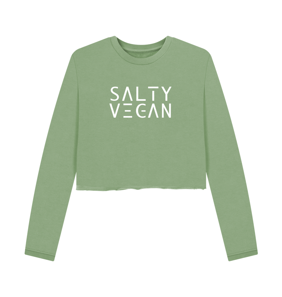 Sage Printed Boxy Jumpers Front
