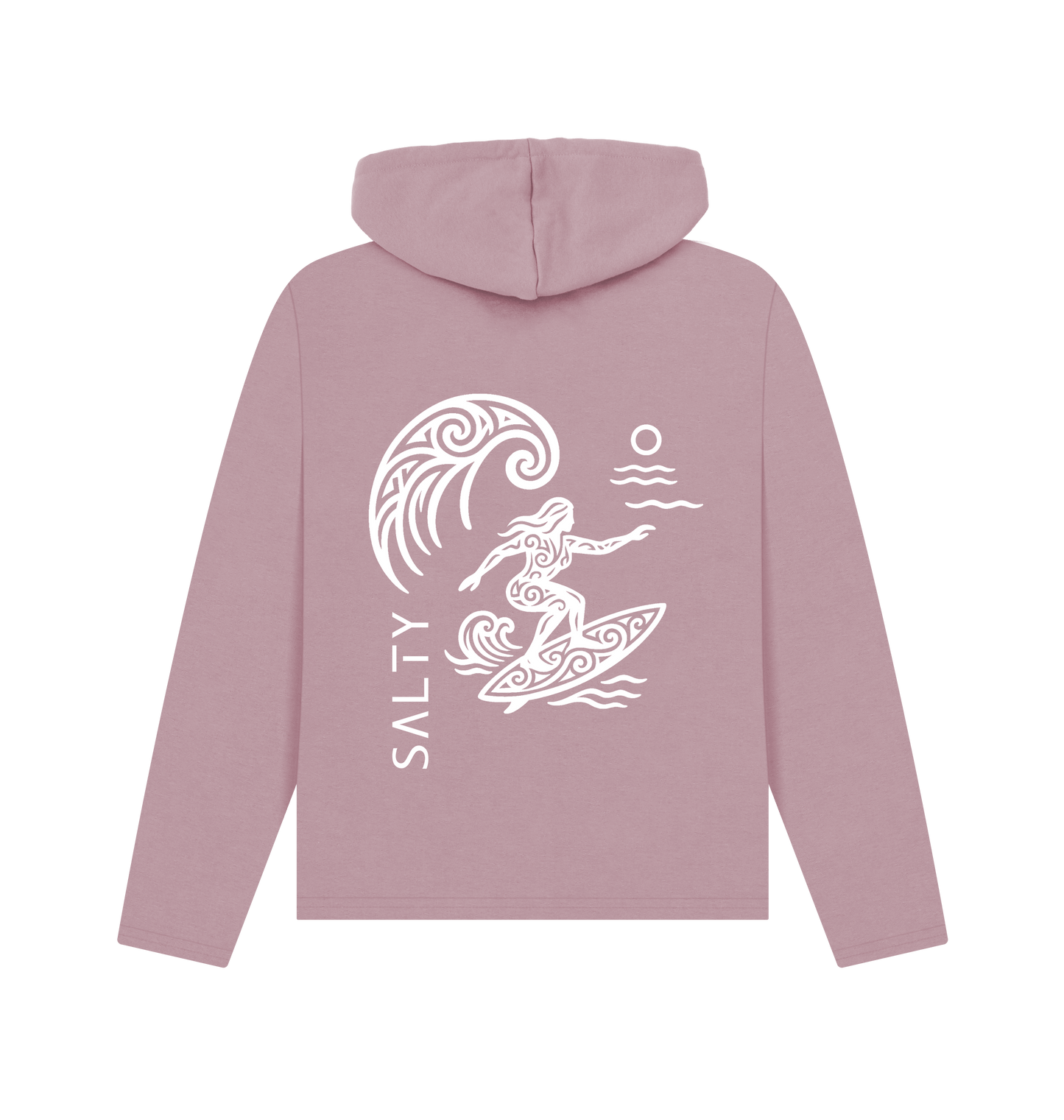 Mauve Printed Hoody Back