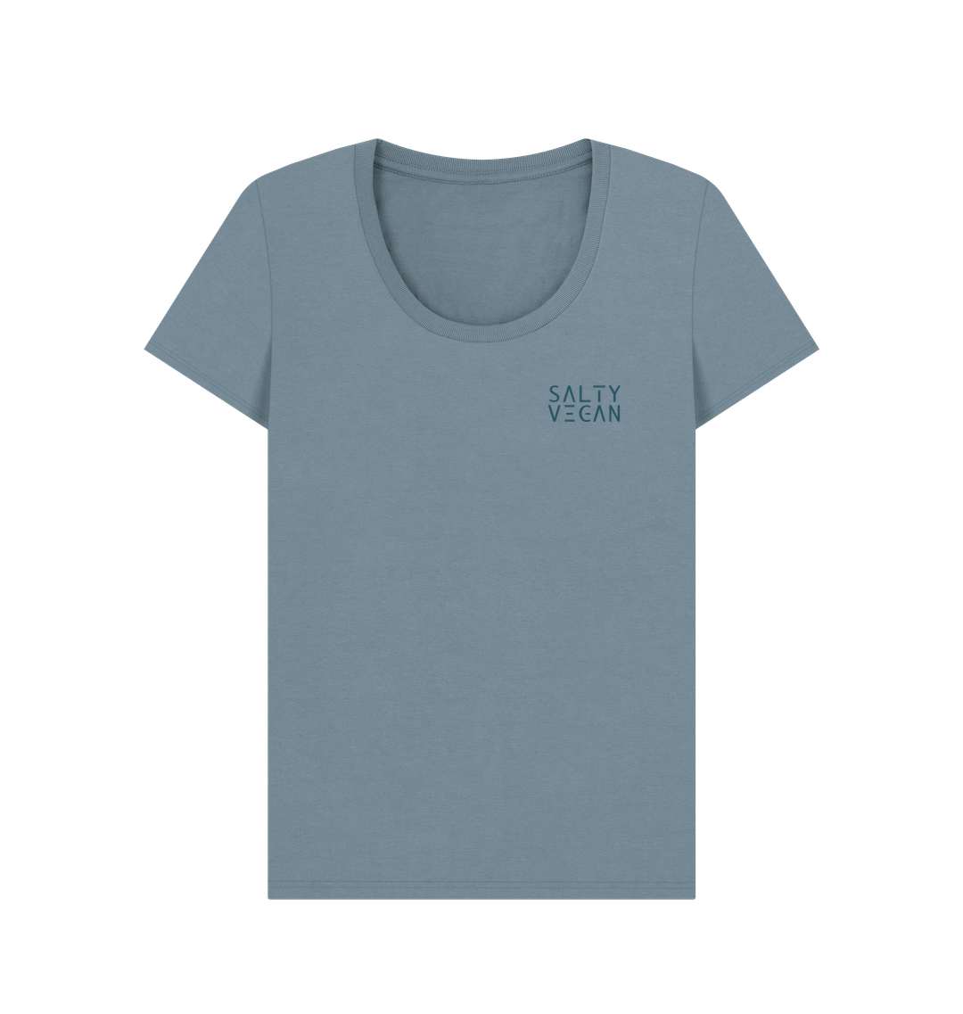 Stone Blue Printed T-shirt Front