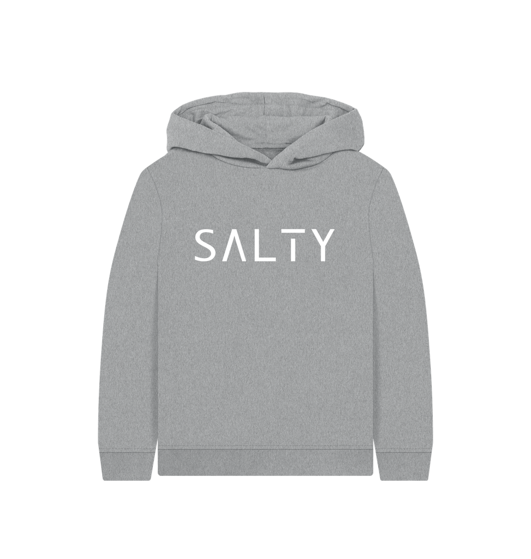 Athletic Grey Printed Kids Hoodie Front
