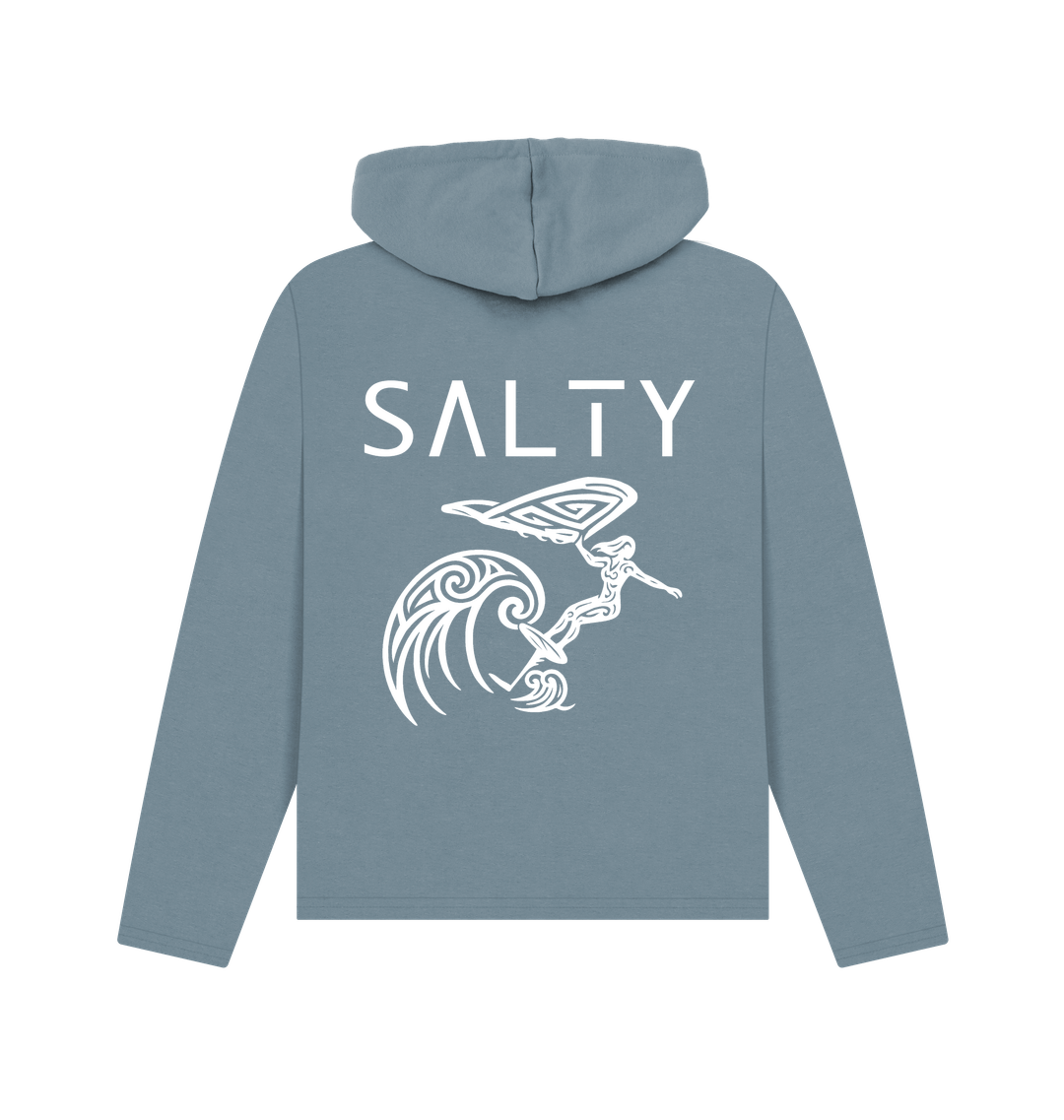 Stone Blue Printed Hoody Back