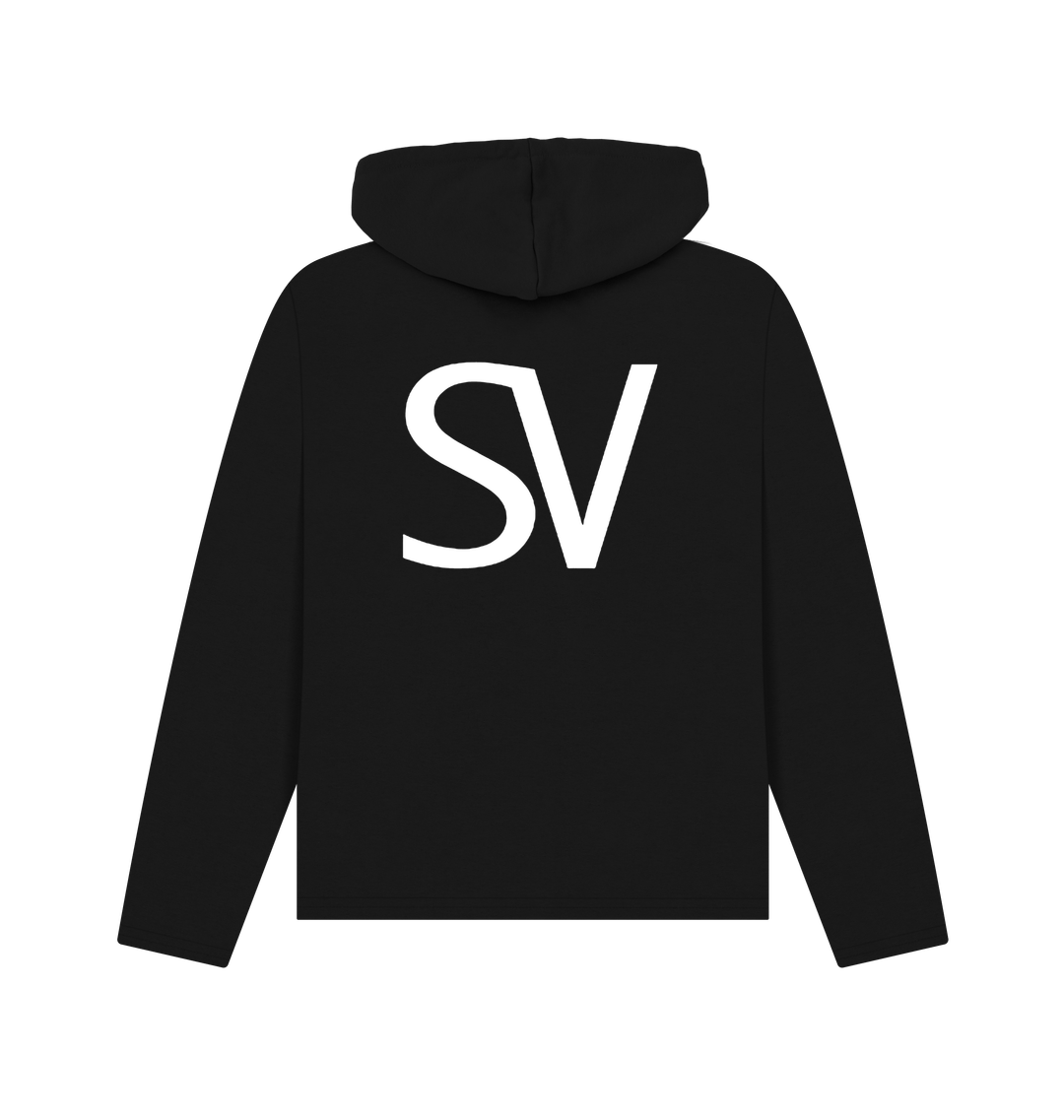 Black Recycled Hoody Back