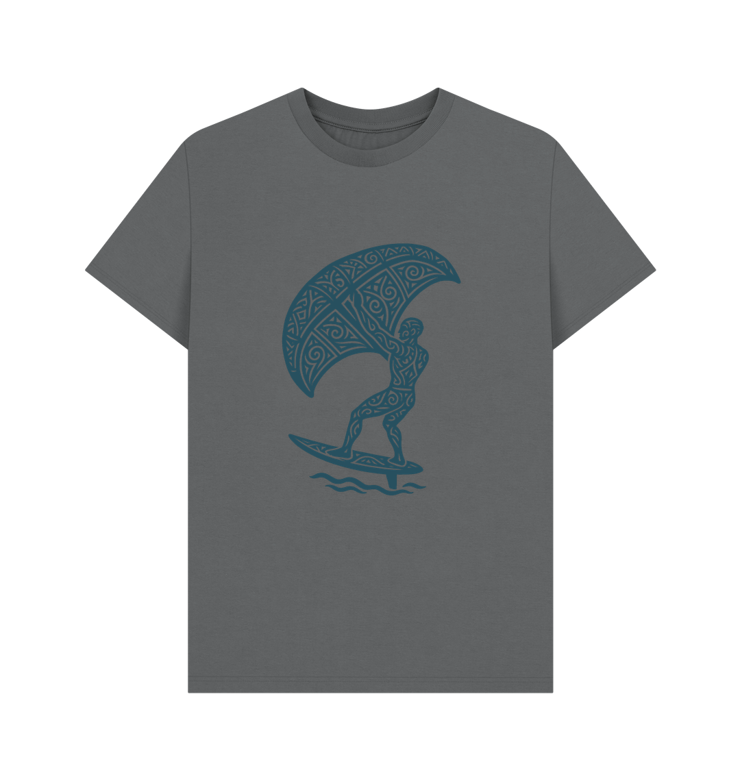 Slate Grey Printed T-shirt Front