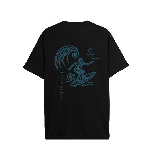 Jet Black Printed T-shirt Back