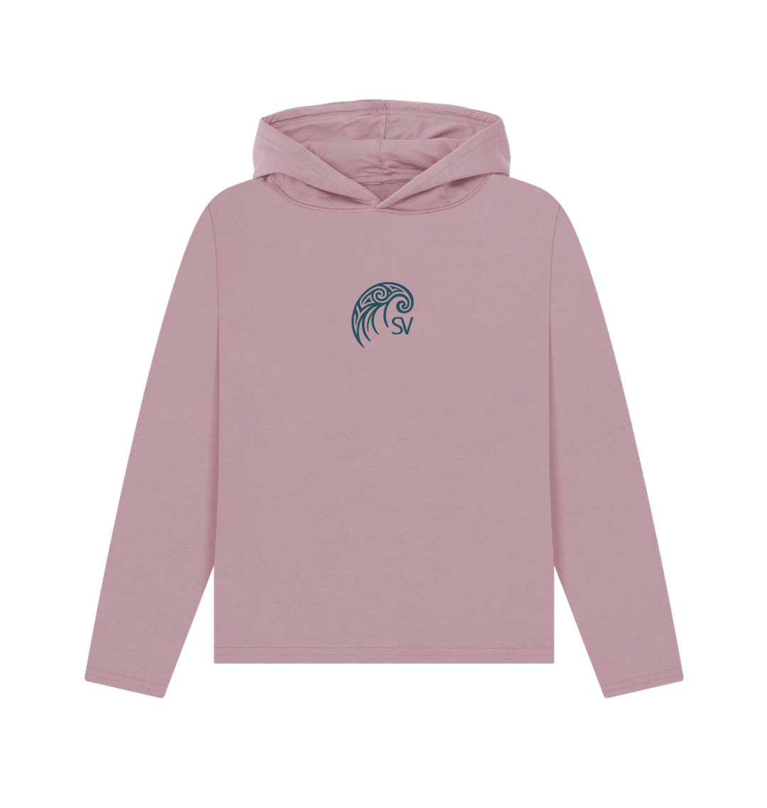 Mauve Printed Hoody Front