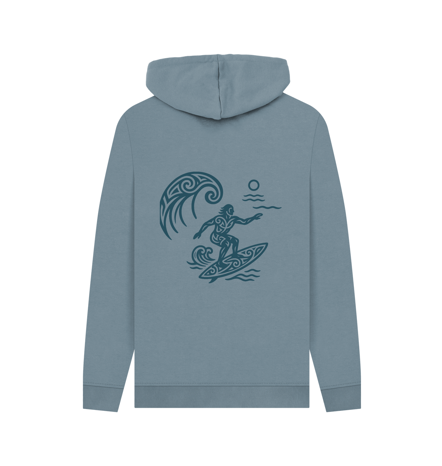 Stone Blue Printed Hoody Back