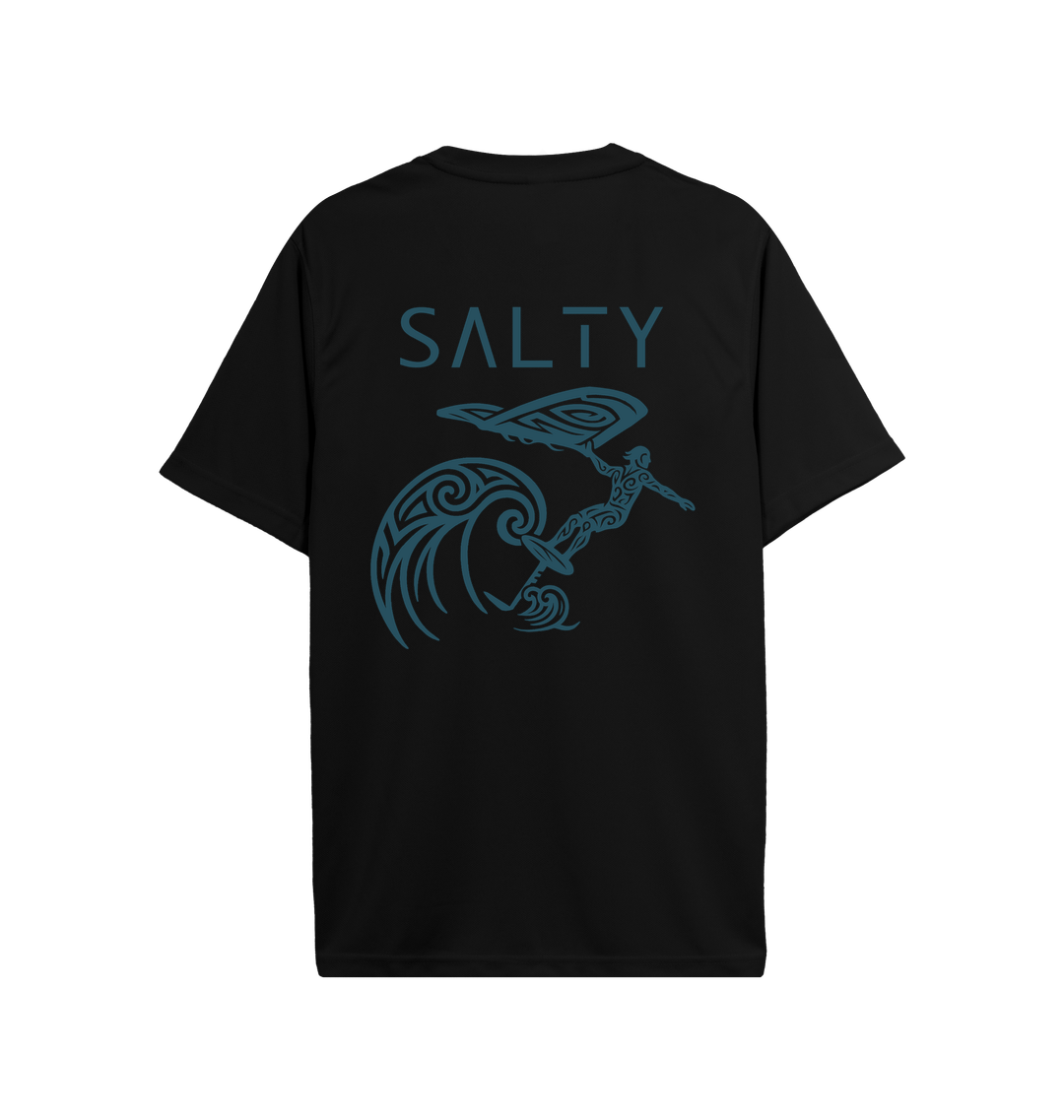 Jet Black Printed T-shirt Back
