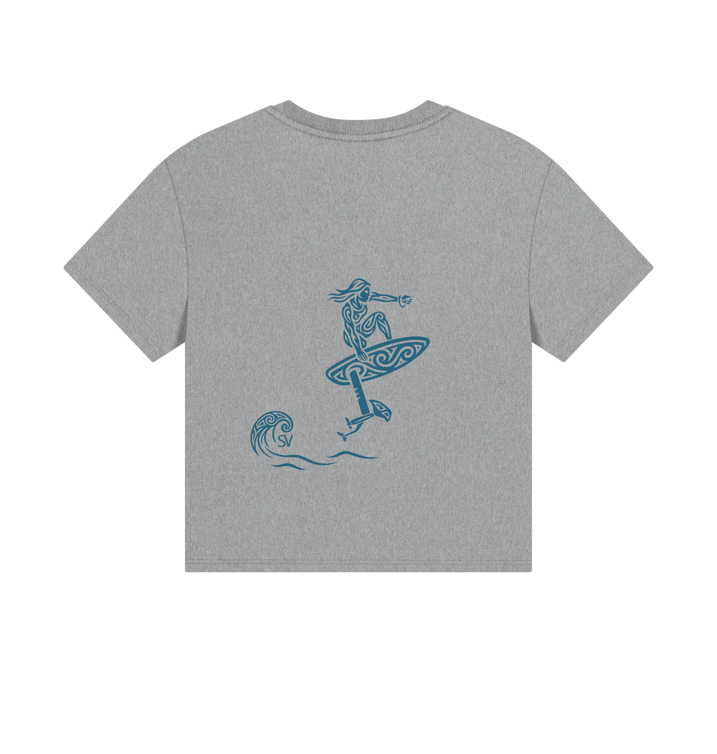 Athletic Grey Printed T-shirt Back