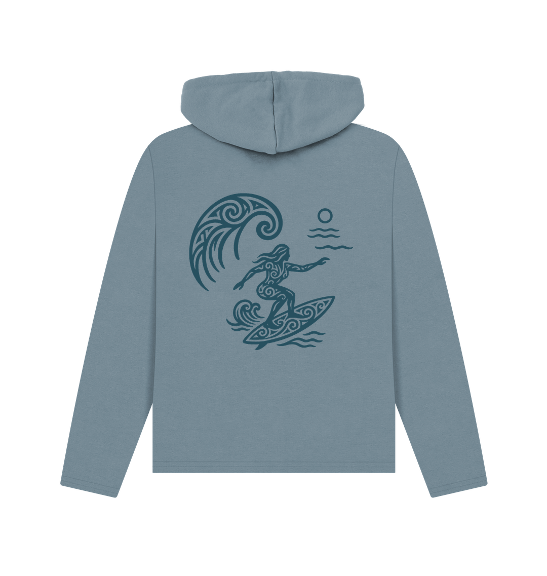 Stone Blue Printed Hoody Back