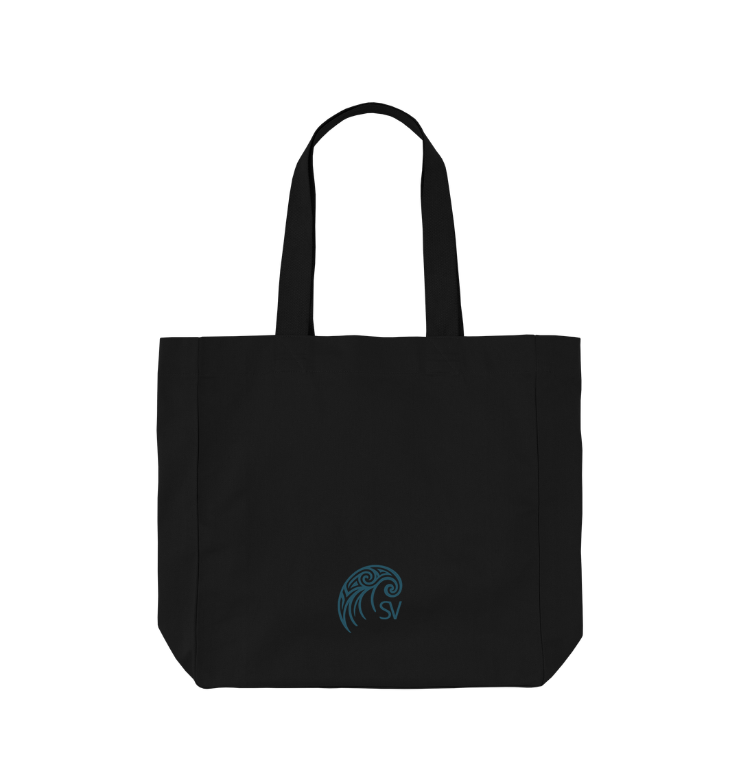 Black Printed Bag Back