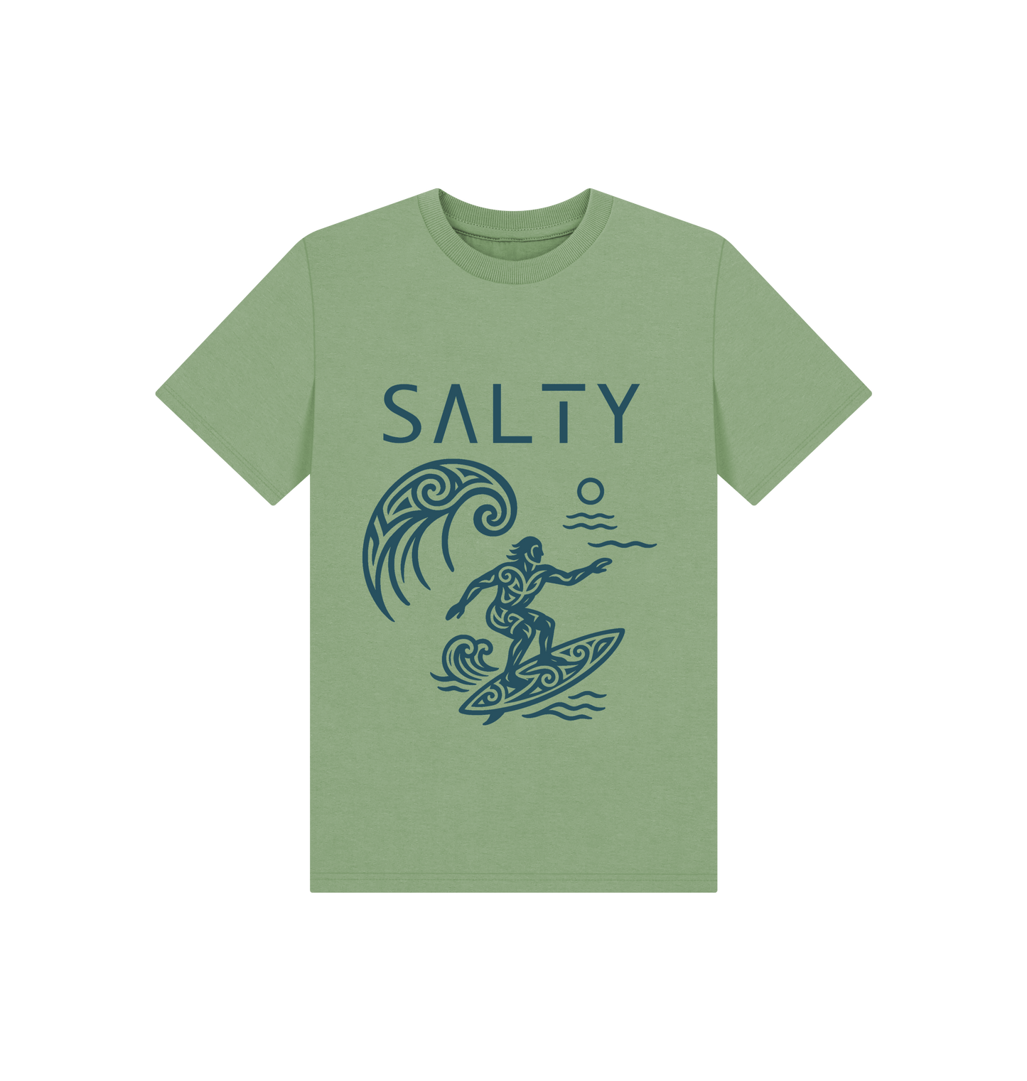 Sage Printed Kids T-Shirt Front