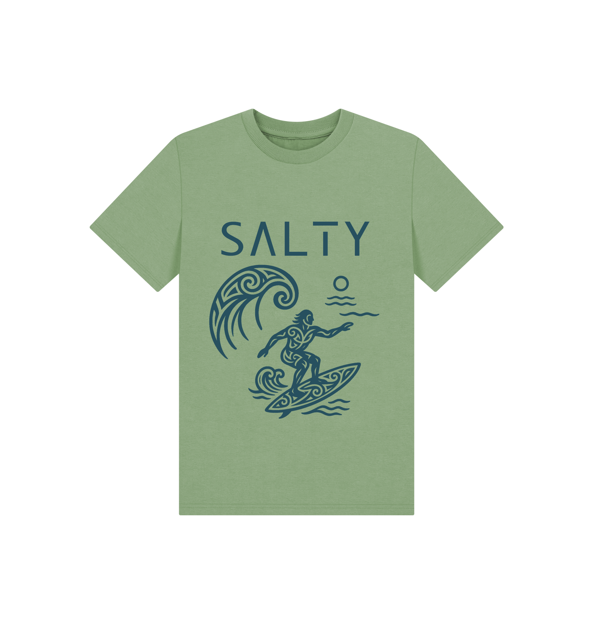 Sage Printed Kids T-Shirt Front