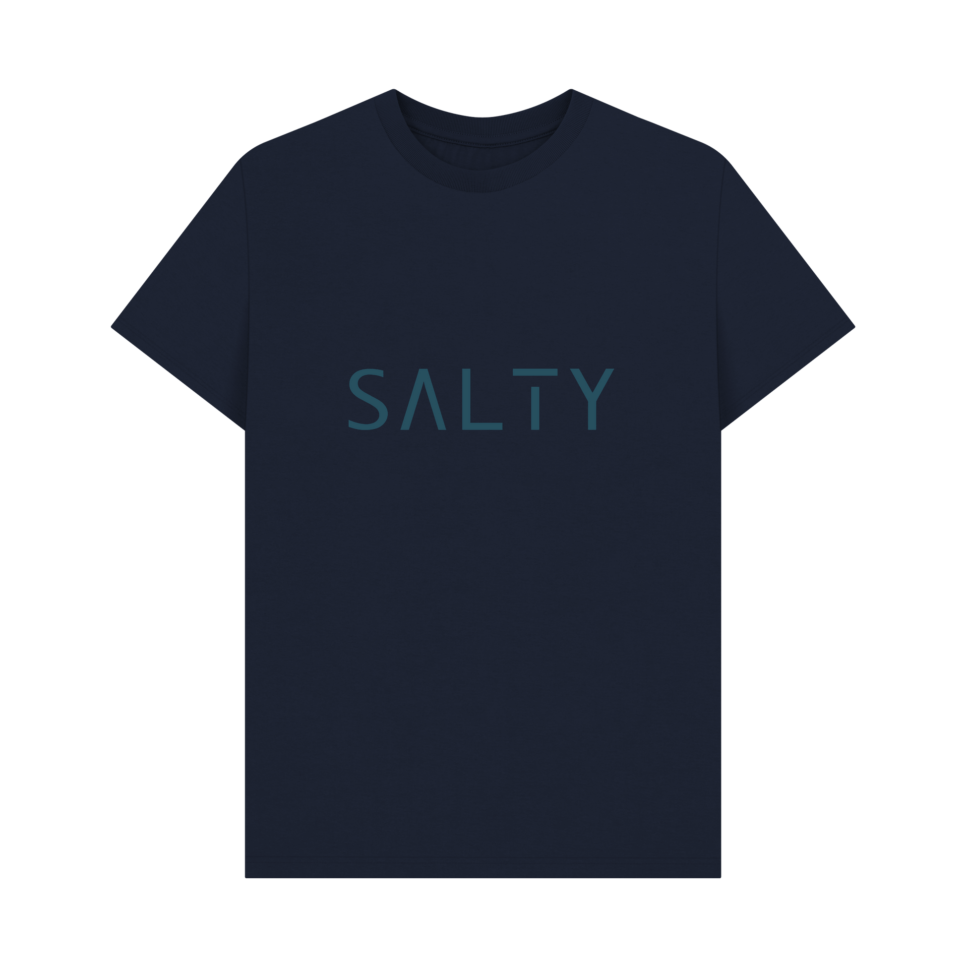 Navy Blue Printed T-shirt Front