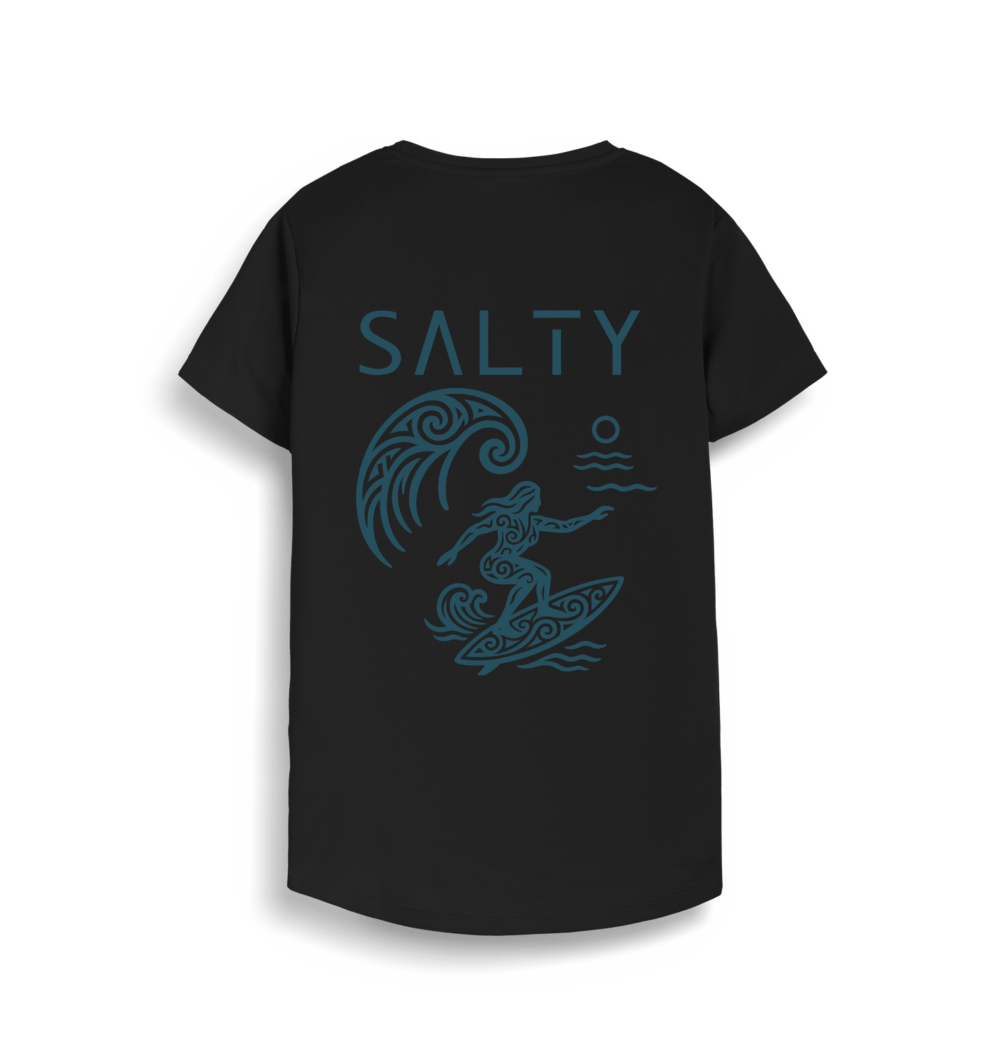 Jet Black Printed T-shirt Back