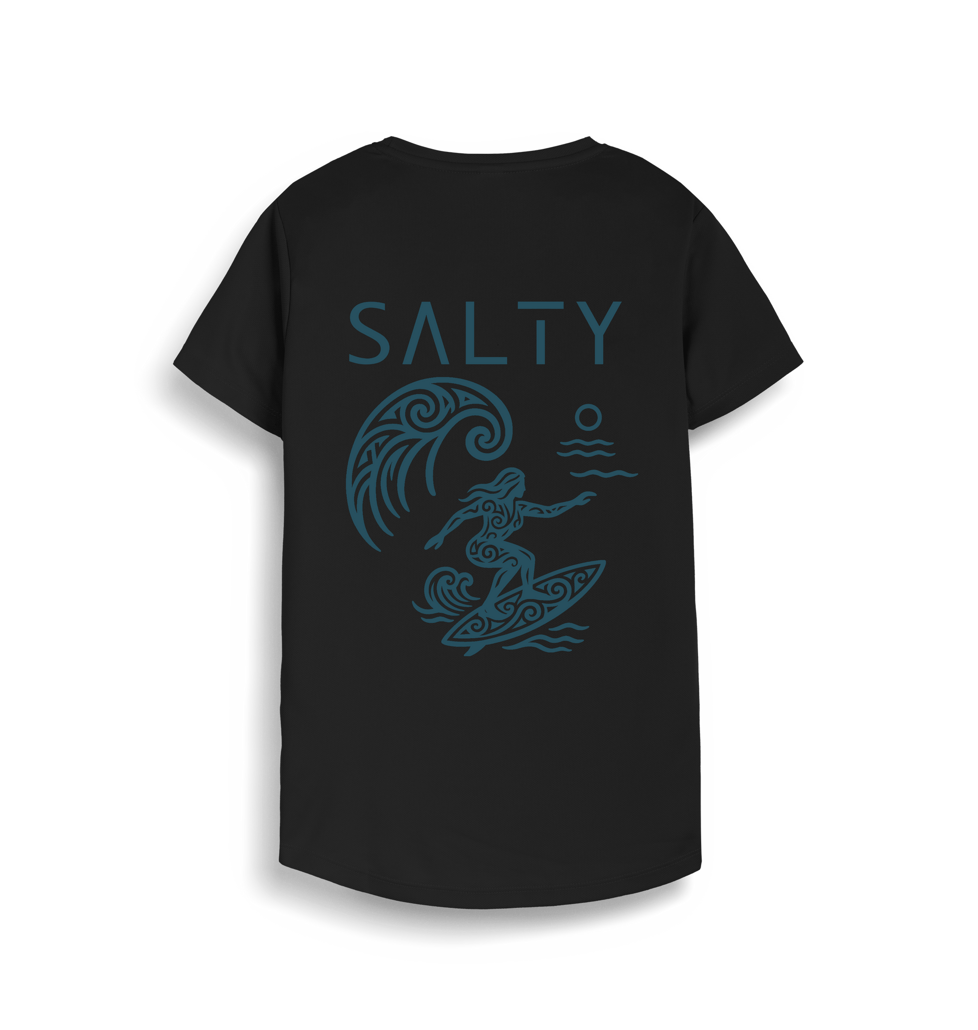 Jet Black Printed T-shirt Back