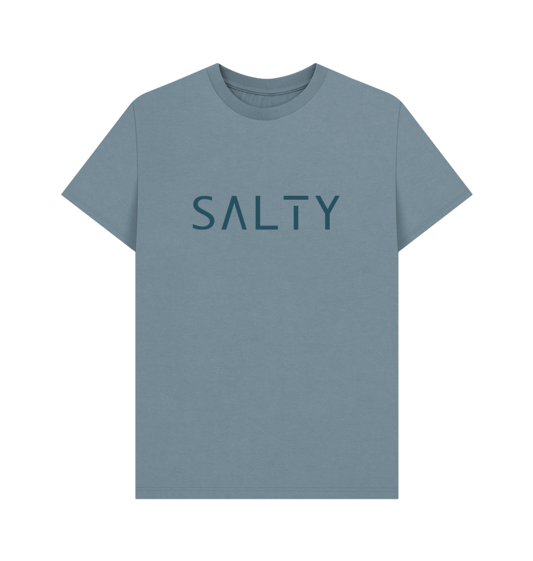 Stone Blue Printed T-shirt Front