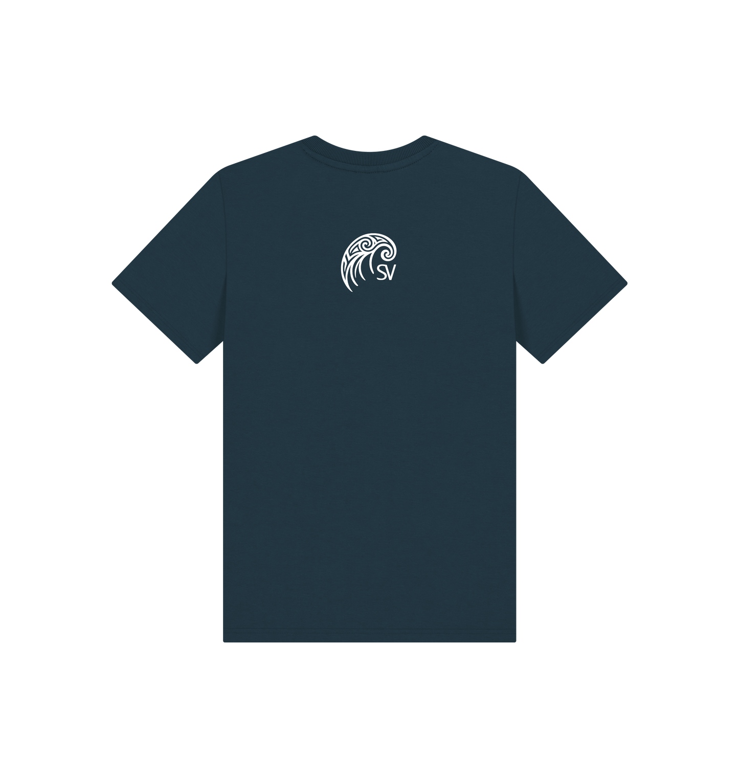 Denim Blue Printed Kids T-Shirt Back