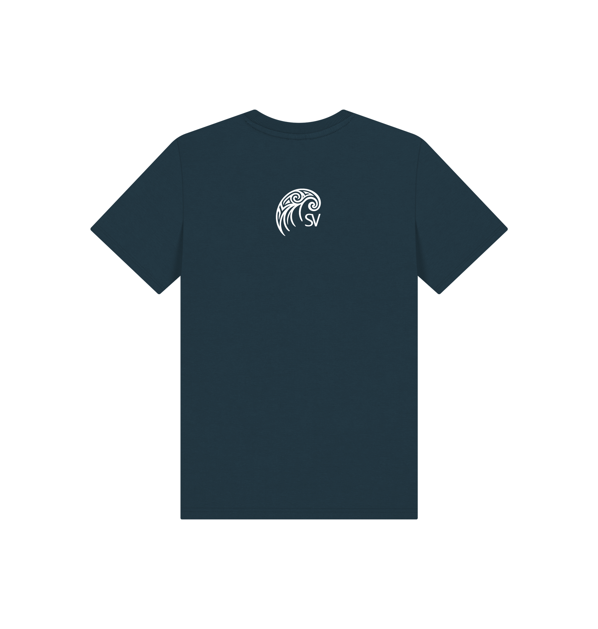 Denim Blue Printed Kids T-Shirt Back