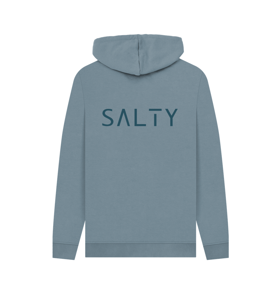 Stone Blue Printed Hoody Back