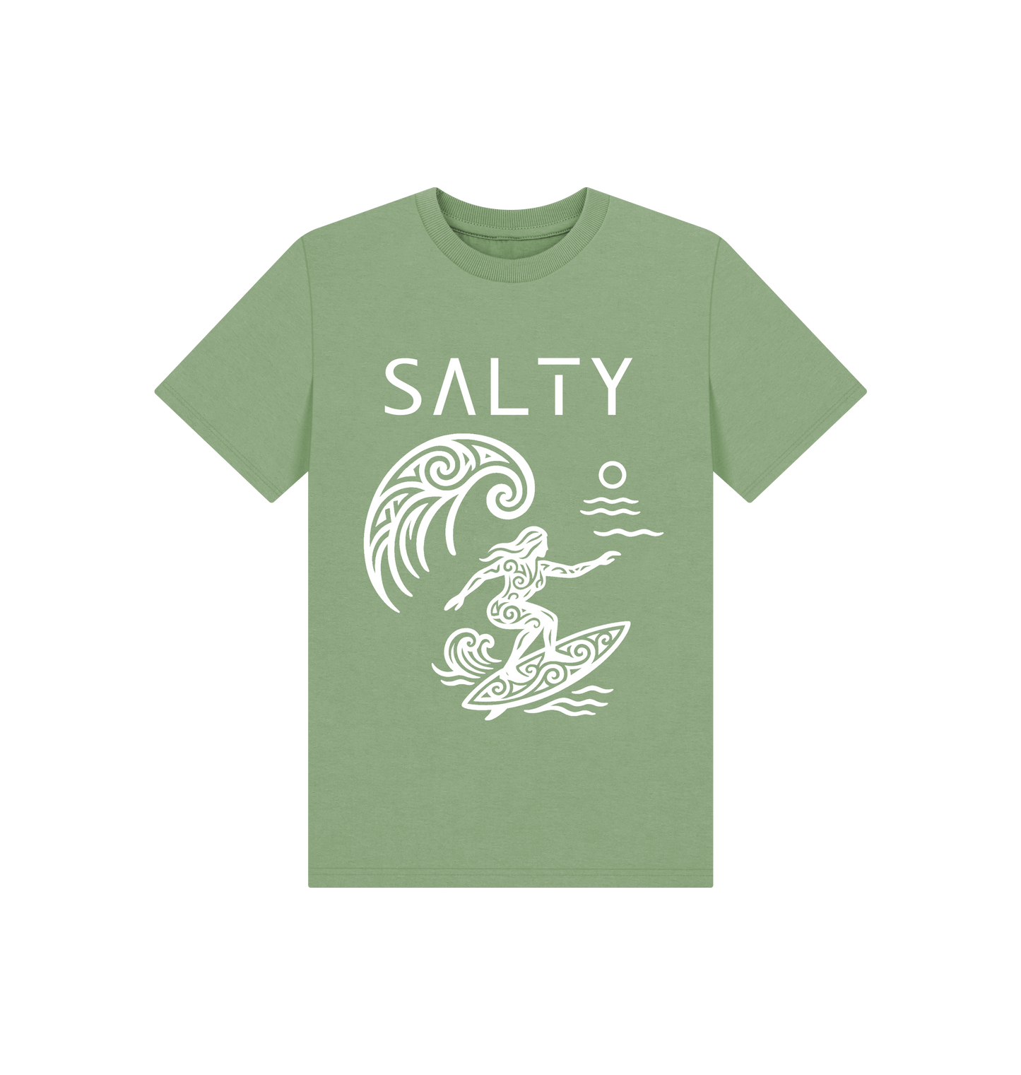 Sage Printed Kids T-Shirt Front