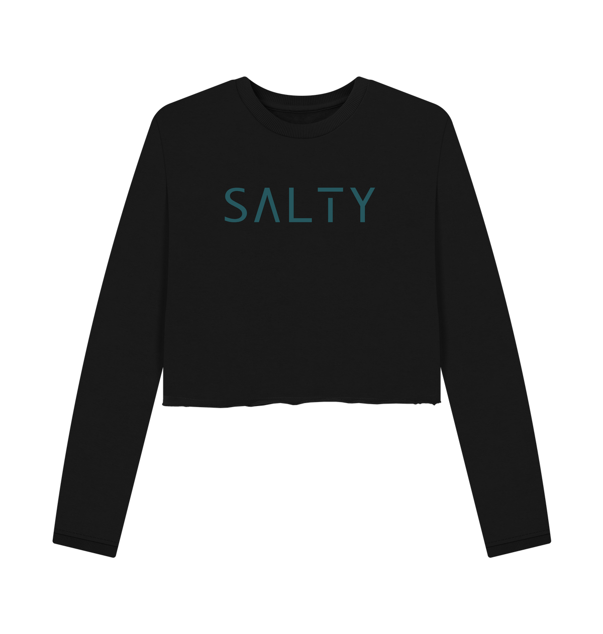 Black Printed Boxy Jumpers Front