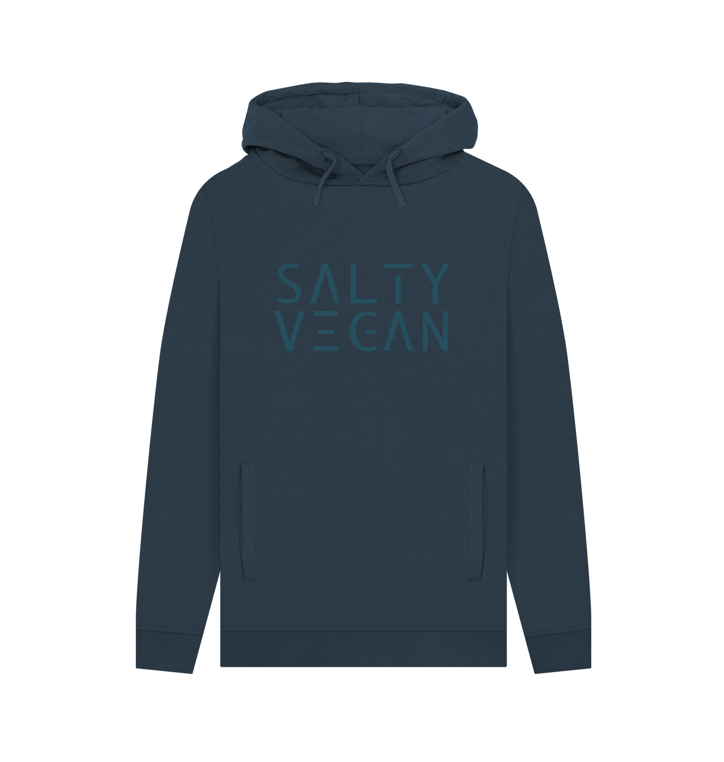 Navy Printed Hoody Front