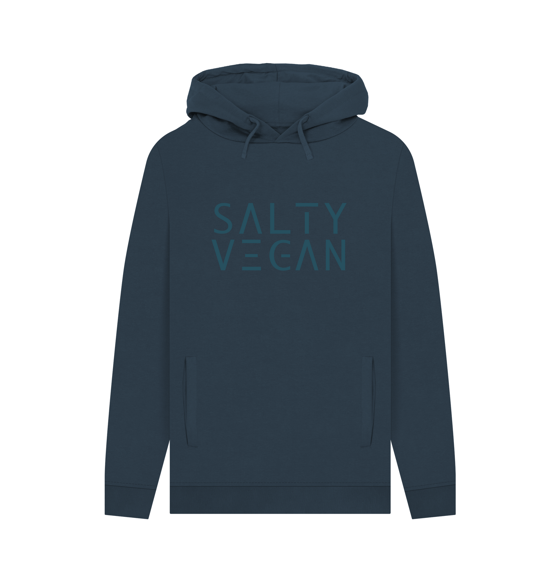 Navy Printed Hoody Front