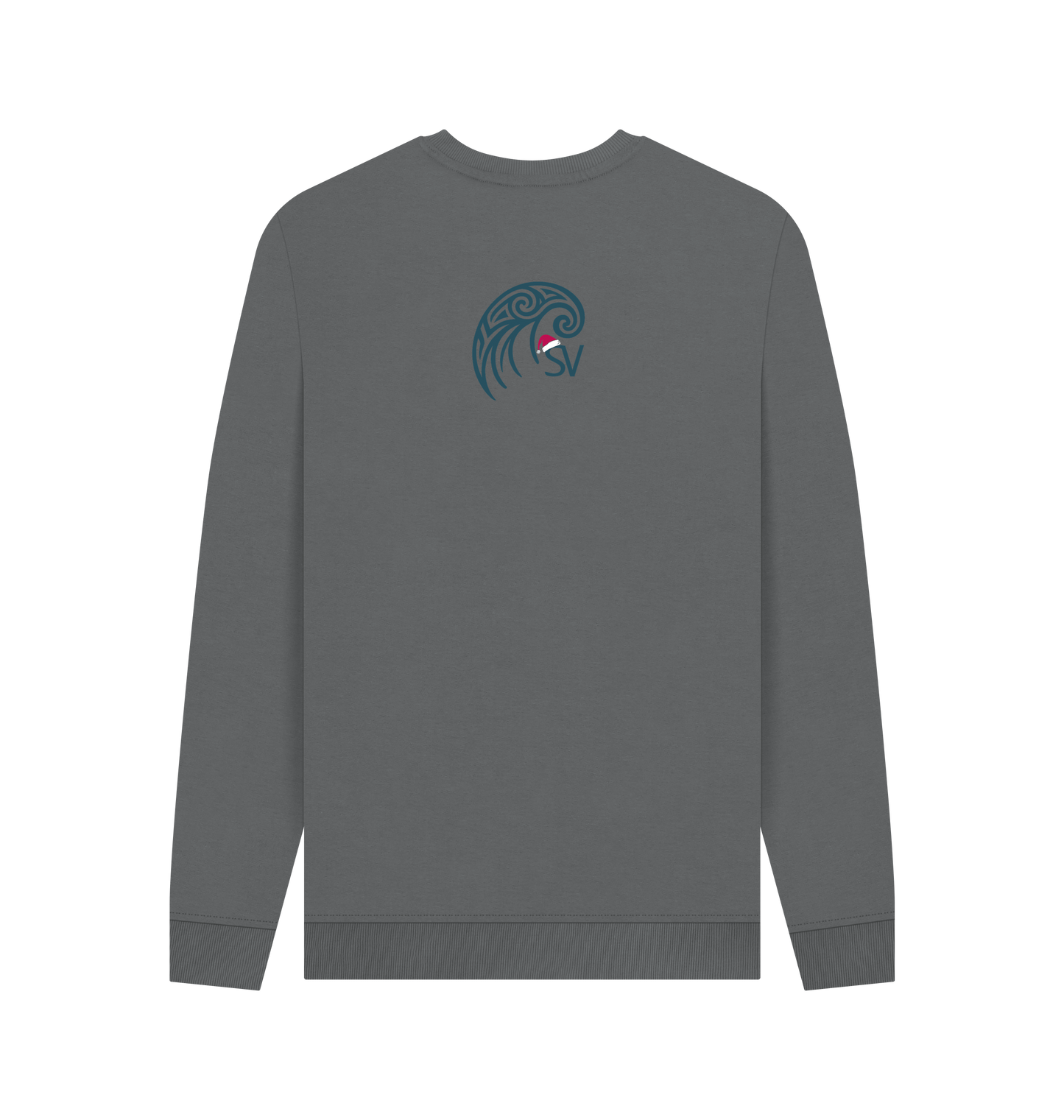 Slate Grey Printed Sweater Back