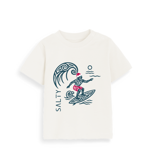 Organic Natural Printed Kids T-Shirt Front