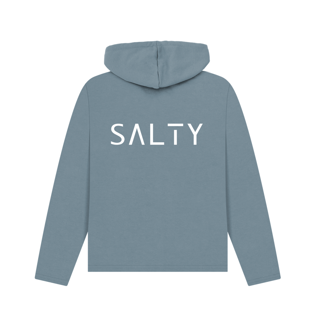 Stone Blue Printed Hoody Back