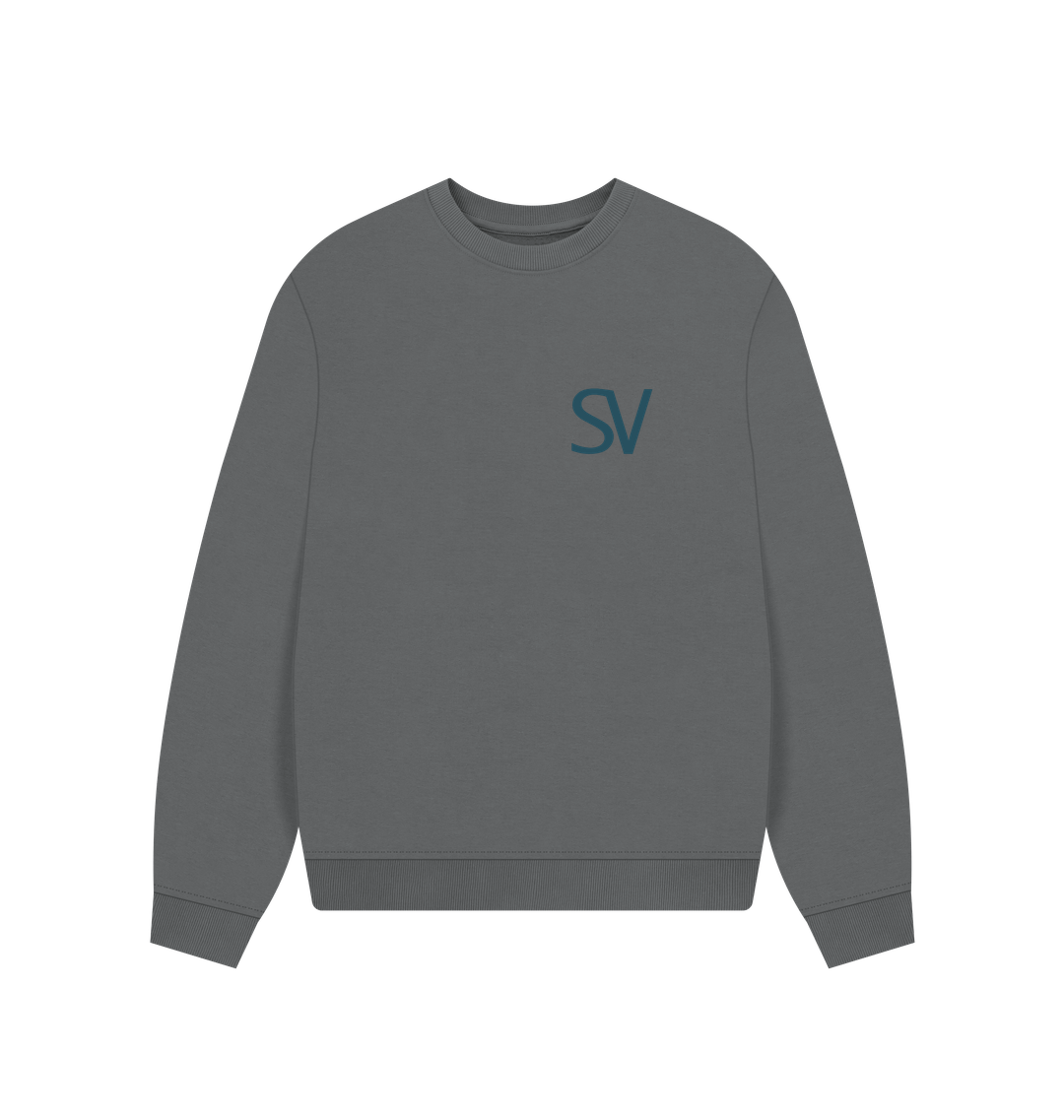 Slate Grey Printed Sweater Front