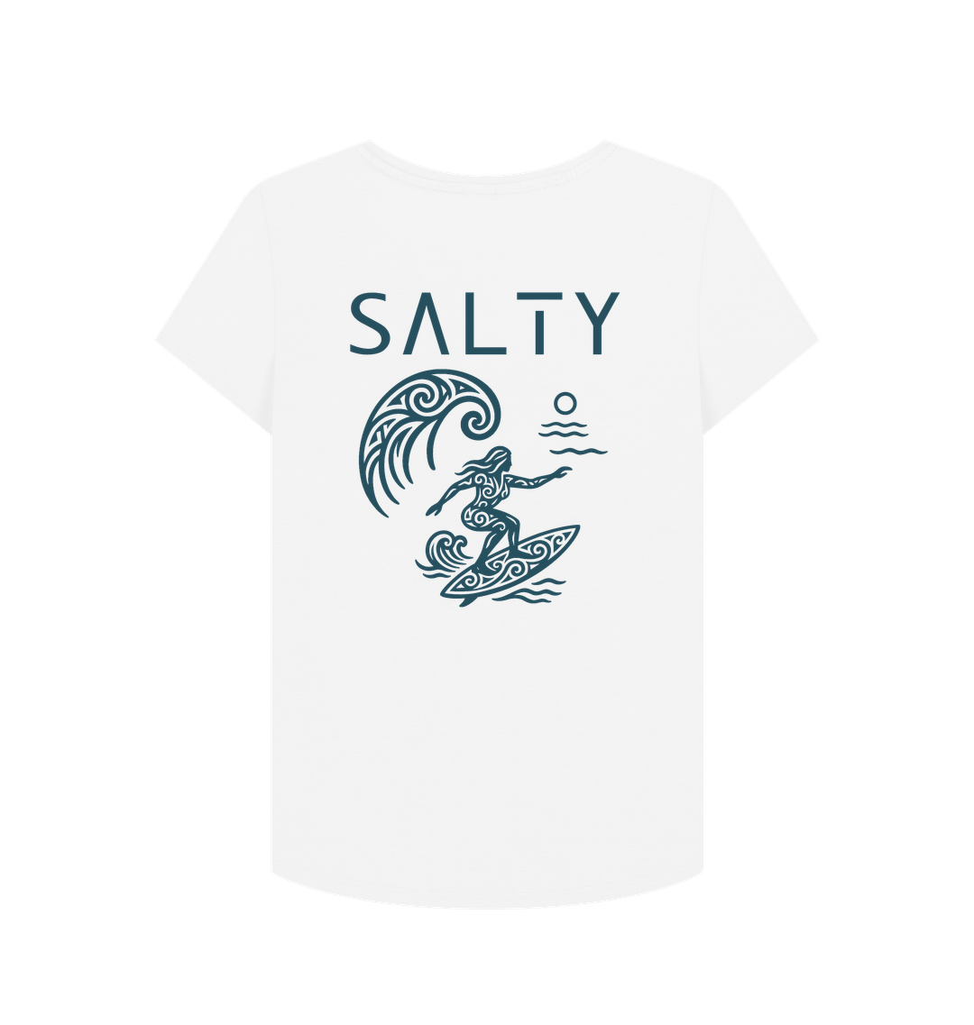 White Printed T-shirt Back