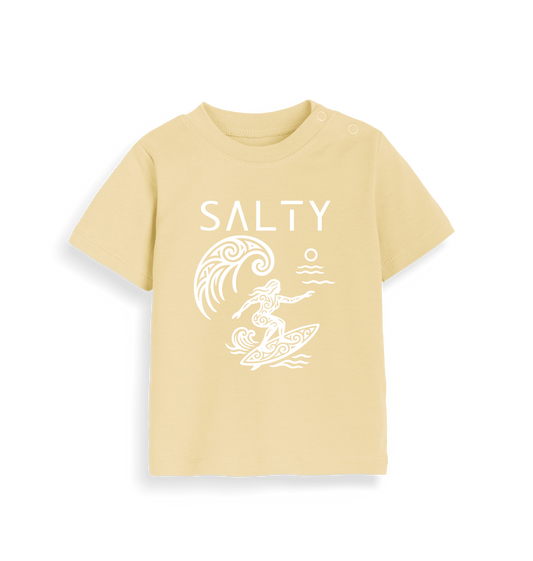 Soft Yellow Printed Kids T-Shirt Front