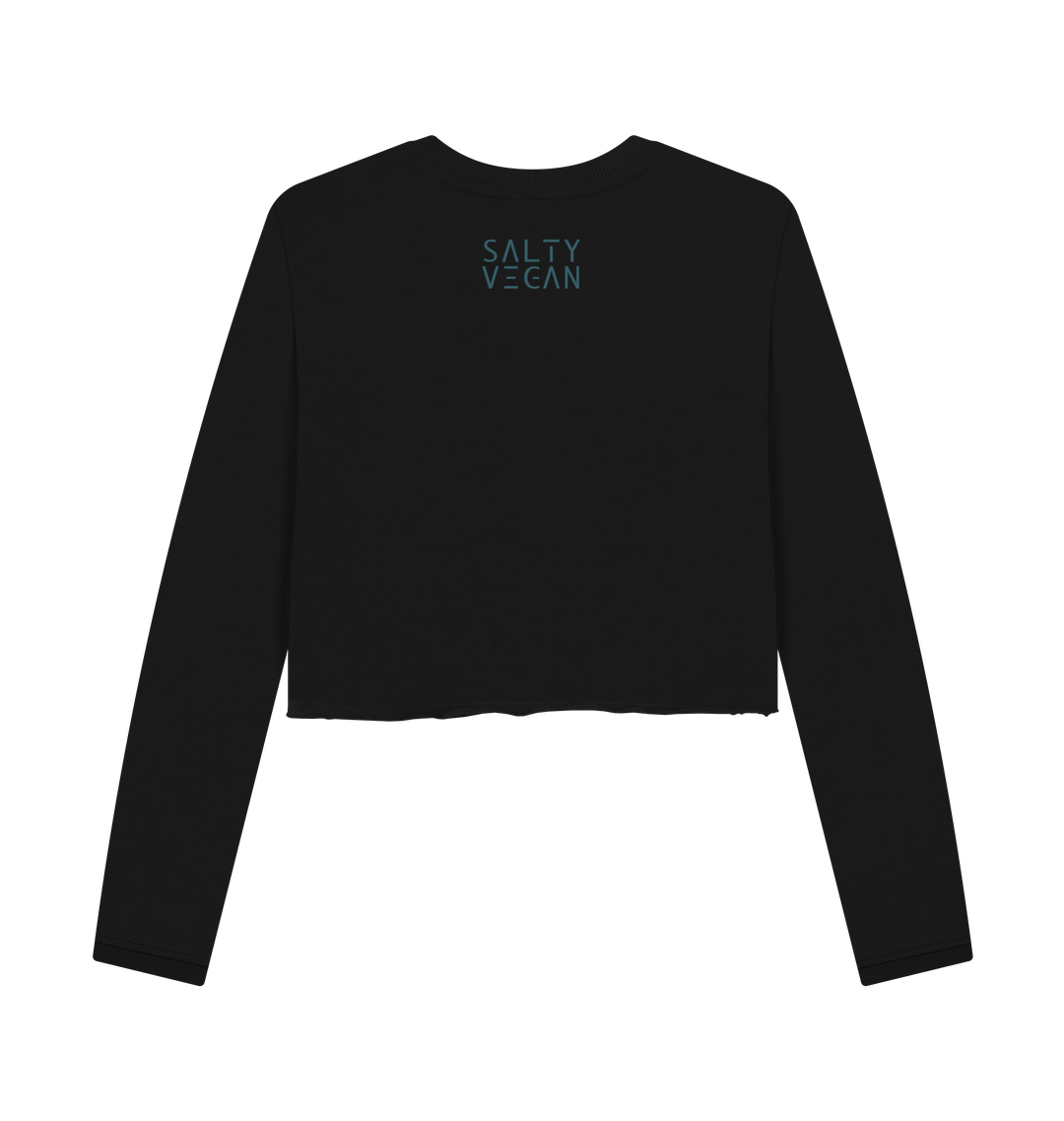 Black Printed Boxy Jumpers Back